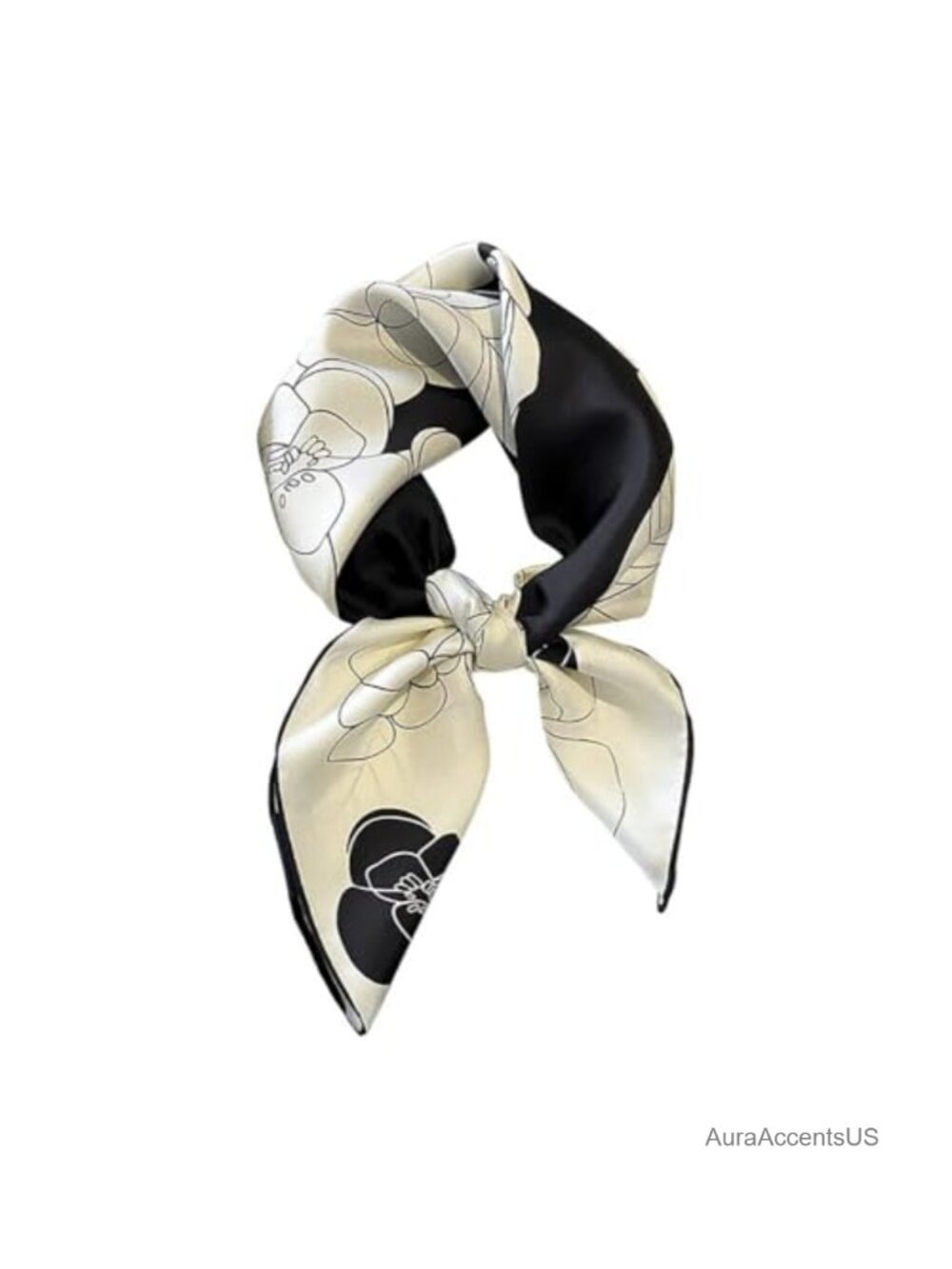 100% Mulberry Silk Square Scarf 27x27 Hair Neckerchief Headscarf